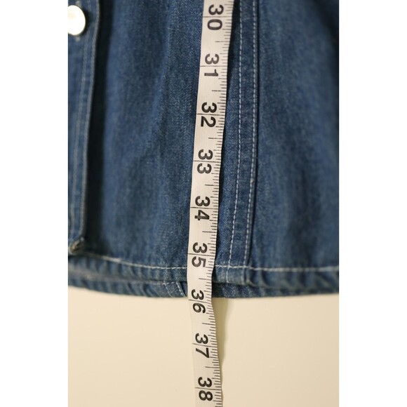 Vintage Neutral Zone 90s Y2K Denim Button Down Sleeveless Midi Dress 11/12 - Picture 3 of 14